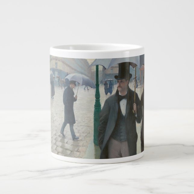 Caneca De Café Grande Gustave Caillebotte - Paris Street; Rainy Day (Frente)