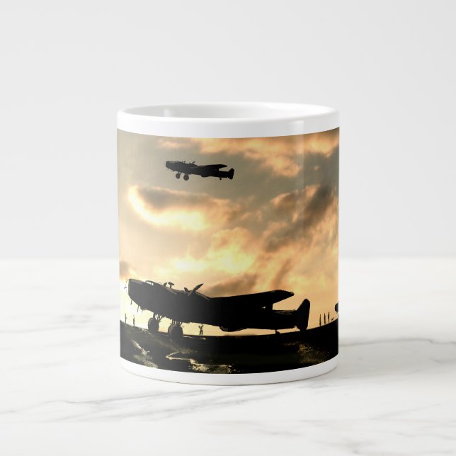 Caneca De Café Grande Hadley Page Halifax Bomber Em Segurança. (Frente)
