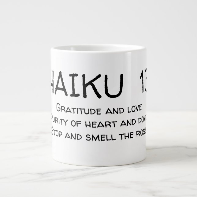 Caneca De Café Grande HAIKU 13 Mug (Frente)