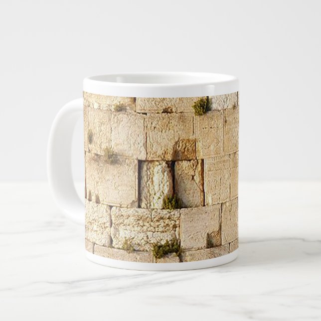 Caneca De Café Grande HaKotel - O Muro Ocidental (Frente Esquerda)