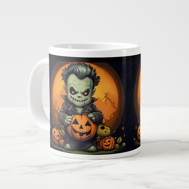 Caneca De Café Grande Halloween (Frente Esquerda)
