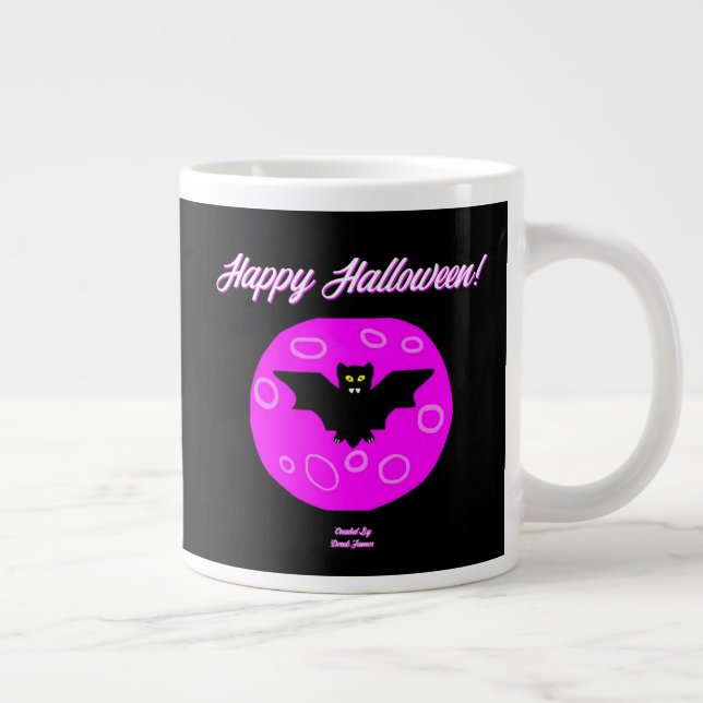 Caneca De Café Grande Halloween Bat Jumbo Mug (Direita)