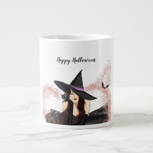 Caneca De Café Grande halloween, bruxa