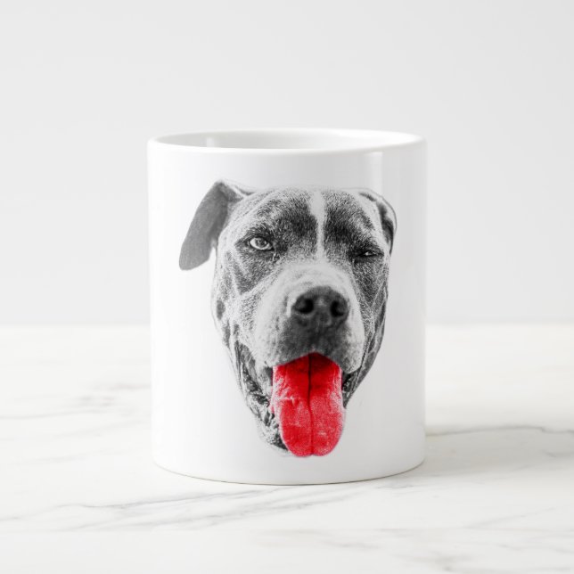 Caneca De Café Grande Halloween Canine Flame (Frente)