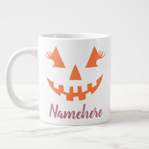 Caneca De Café Grande Halloween da Girly Jack O Lanterna Pumpkin Persona