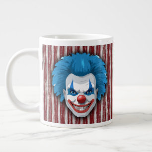 Caneca De Café Grande Halloween do Carnaval de Palhaço Assustador