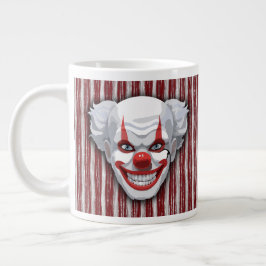 Caneca De Café Grande Halloween do Carnaval de Palhaço Assustador