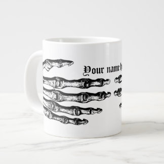 Caneca De Café Grande Halloween do esqueleto divertido