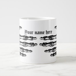 Caneca De Café Grande Halloween do esqueleto divertido