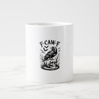 Caneca De Café Grande Halloween F-Caw-F Pássaro Corvo Mulheres Homens Ca
