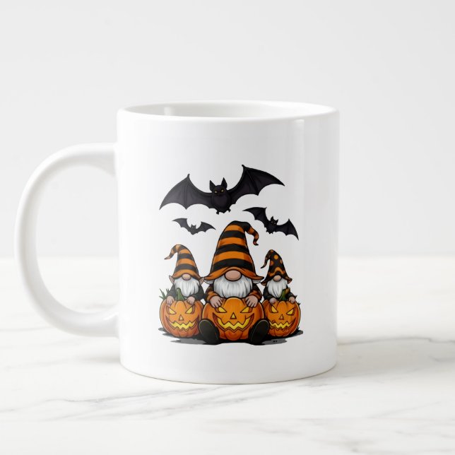 Caneca De Café Grande Halloween Gnome Jumbo Specialty Mug (Esquerda)
