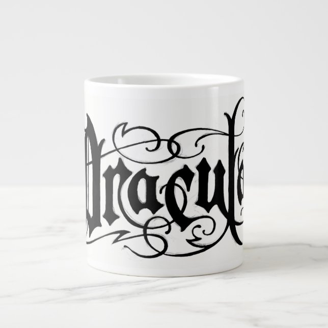 Caneca De Café Grande Halloween Jumbo Mug-Dracula (Frente)