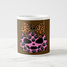 Caneca De Café Grande Halloween, Padrão de Caveira, Rosto de Abóbora, Mo