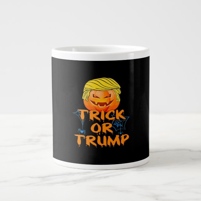 Caneca De Café Grande Halloween Trumpkin Classic (Frente)
