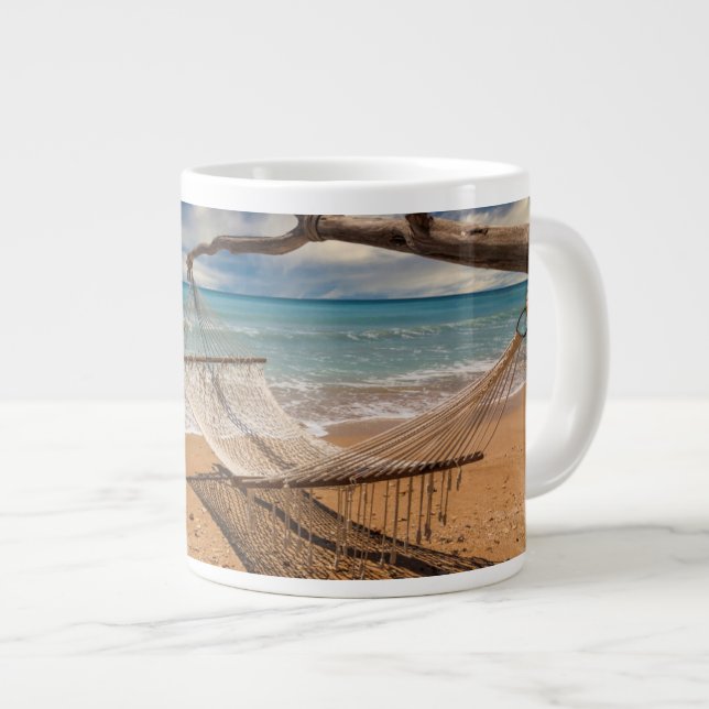 Caneca De Café Grande Hammock na costa (Frente Esquerda)