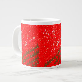 Caneca De Café Grande Hand-Drawn Merry Christmas