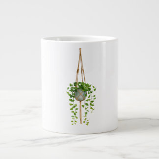 Caneca De Café Grande Hanging Macrame Plant Holder Boho Mug