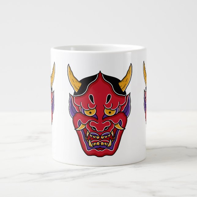 Caneca De Café Grande Hannya (般 若 の 面) (Frente)