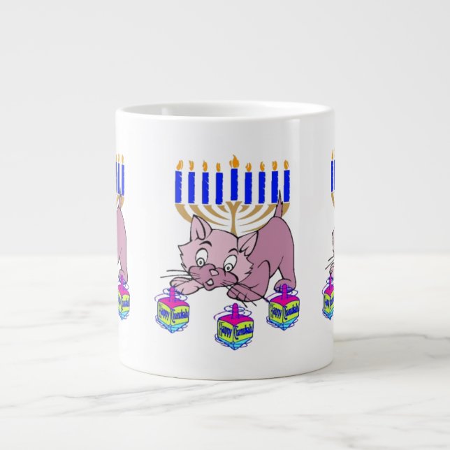 Caneca De Café Grande Hanukkah    KittyCoffee Mug (Frente)