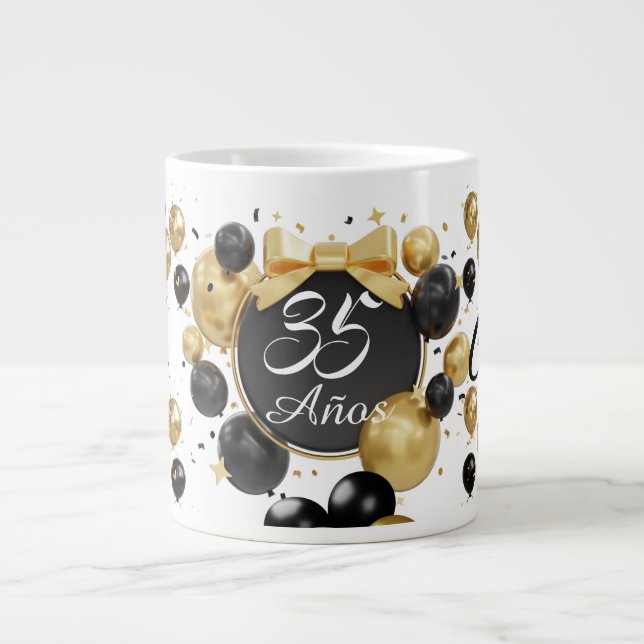 Caneca De Café Grande Happy Birthday Cups (Frente)