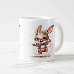 Caneca De Café Grande Happy Bunny Jumbo Mug