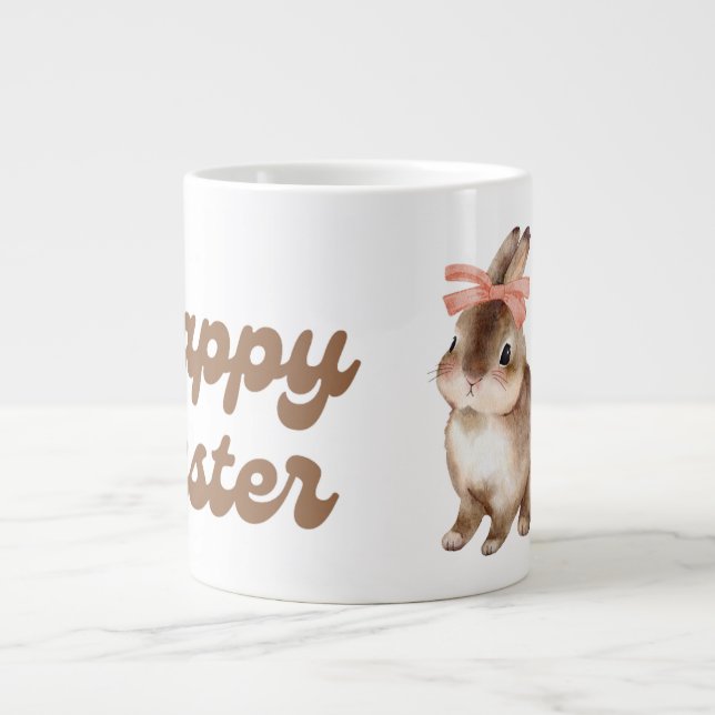 Caneca De Café Grande Happy Easter Bunny Mug (Frente)