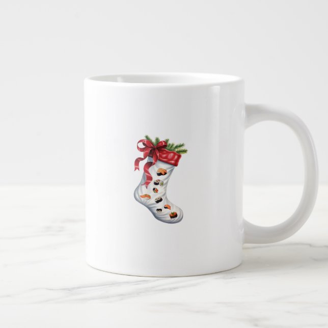 Caneca De Café Grande Happy Sushi Holiday Mug (Direita)