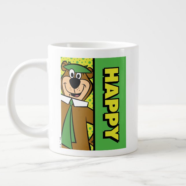 Caneca De Café Grande Happy Yogi Bear (Esquerda)