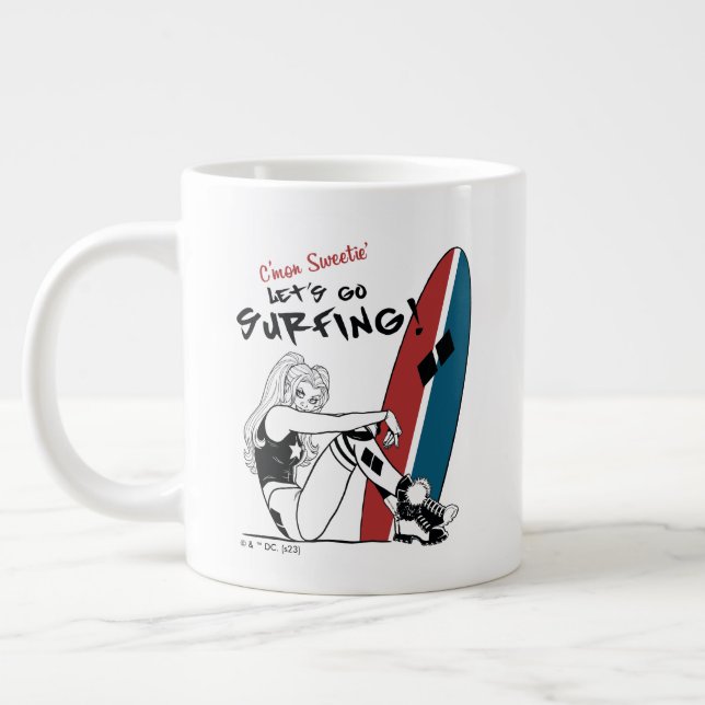 Caneca De Café Grande Harley Quinn - Surfe em Vamos (Esquerda)