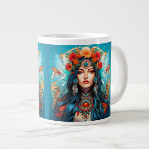 Caneca De Café Grande Harmonia no Patrimônio - Art Nouveau Design