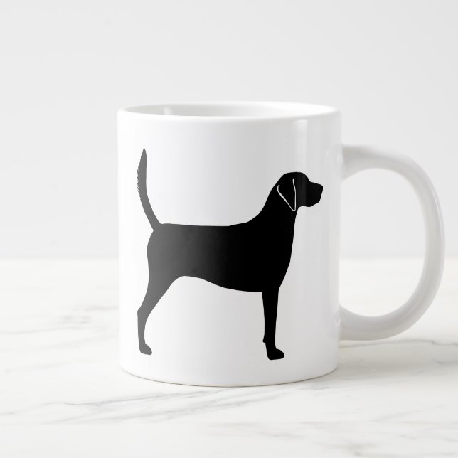 Caneca De Café Grande Harrier Dog Breed Silhouettes (Direita)