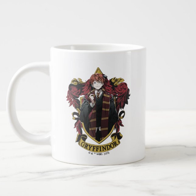Caneca De Café Grande HARRY POTTER™ | Anime Brasão da Casa de Ron Weasle (Esquerda)