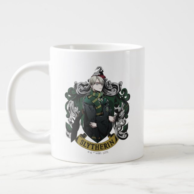 Caneca De Café Grande HARRY POTTER™ | Anime Draco Malfoy House Crest (Esquerda)
