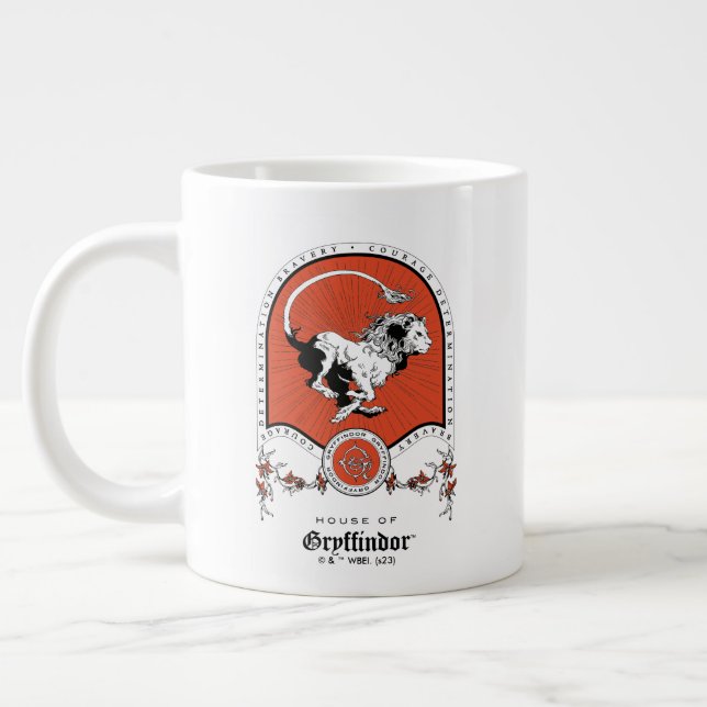 Caneca De Café Grande HARRY POTTER™ | Desenho delicado GRYFFINDOR™ Crest (Esquerda)