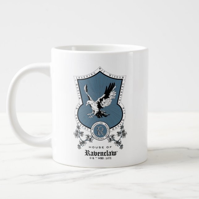 Caneca De Café Grande HARRY POTTER™ | Desenho Delicado RAVENCLAW™ Crest (Esquerda)