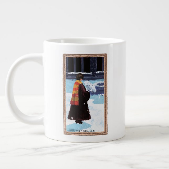 Caneca De Café Grande HARRY POTTER™ e Hedwig no pátio HOGWARTS™ (Esquerda)