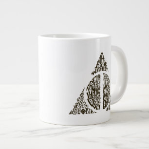 Caneca De Café Grande Harry Potter Feitiço   TIPOGRAFIA DAS RELÍQUIAS DA