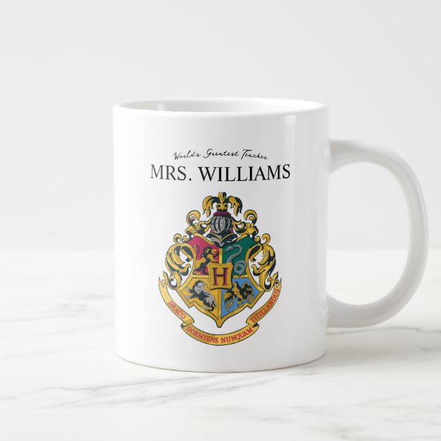 Caneca De Café Grande Harry Potter | Hogwarts - Personalização do profes (Direita)