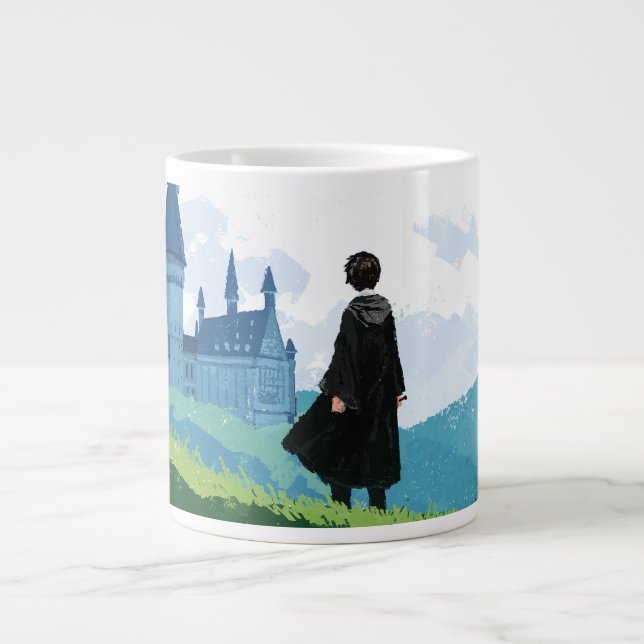 Caneca De Café Grande HARRY POTTER™ Observando o Castelo de HOGWARTS™ (Frente)