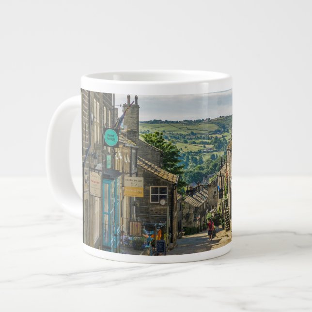 Caneca De Café Grande Haworth Yorkshire Dales Scenic Picturesque (Frente Esquerda)