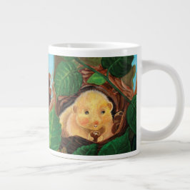 Caneca De Café Grande Hazel dormouse comendo avelã