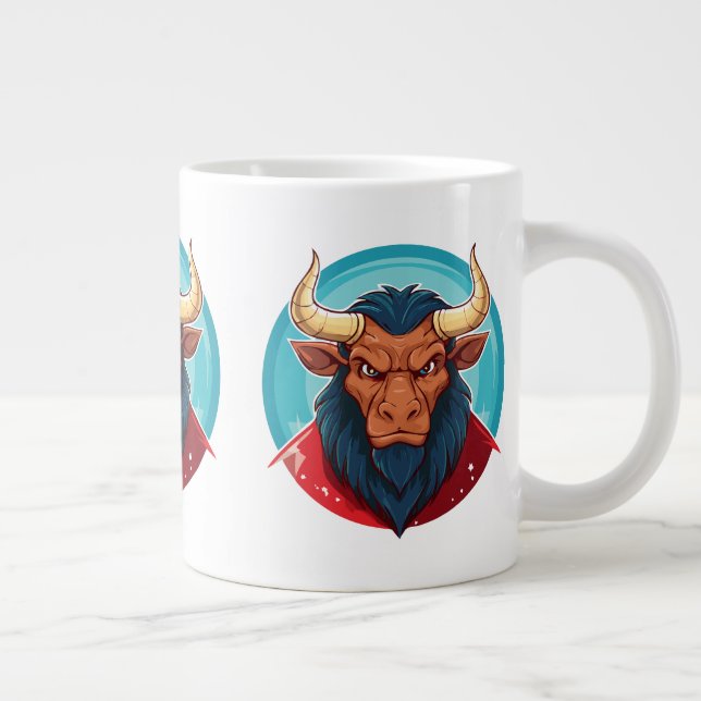 Caneca De Café Grande Head of a minotaur from greek mythology (Direita)