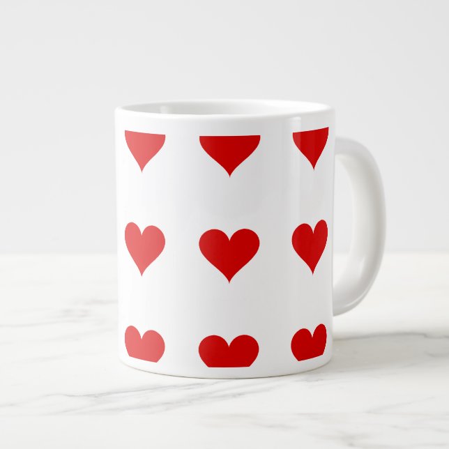 Caneca De Café Grande Heart Mug, Walentine`s Day, Friends (Frente Esquerda)