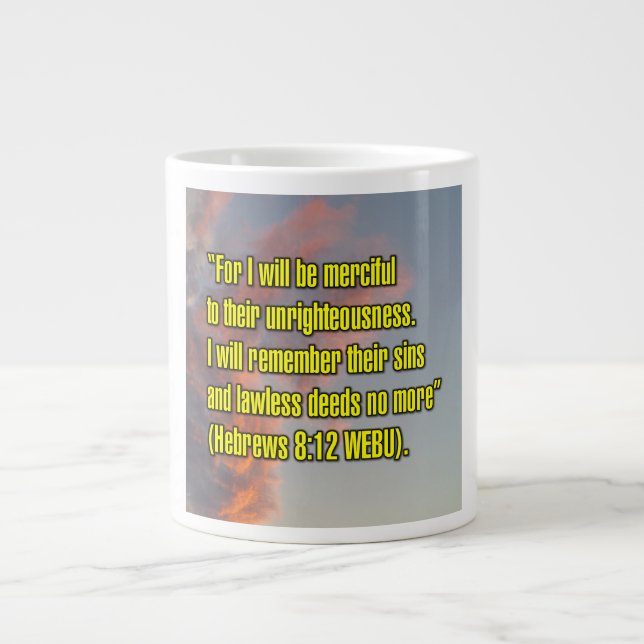 Caneca De Café Grande Hebraico 8:12 WEBU Mug (Frente)