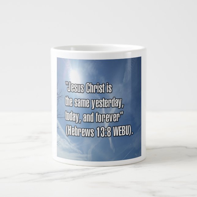 Caneca De Café Grande Hebrews 13:8 WEBU Mug (Frente)