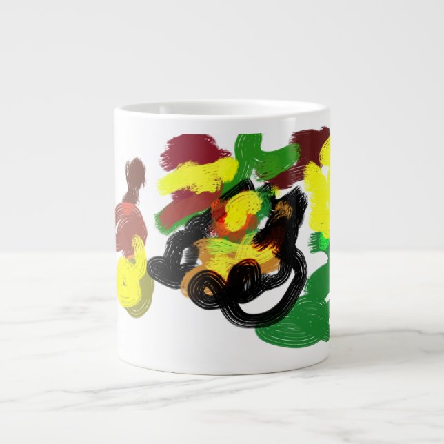 Caneca De Café Grande Hedgehog Latte Autumn (Frente)