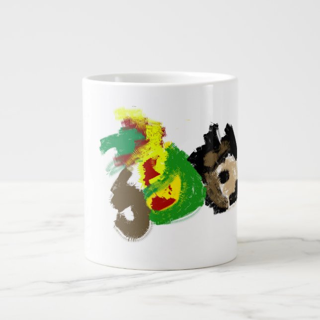 Caneca De Café Grande Hedgehog outono jogue bem (Frente)