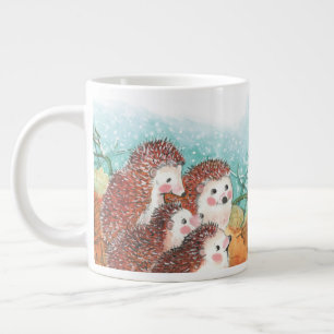 Caneca De Café Grande Hedgehogs conversando entre si ilustração