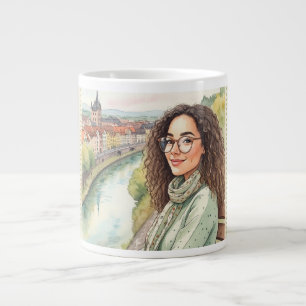 Caneca De Café Grande Heidelberg, Alemanha Crystal Clear River