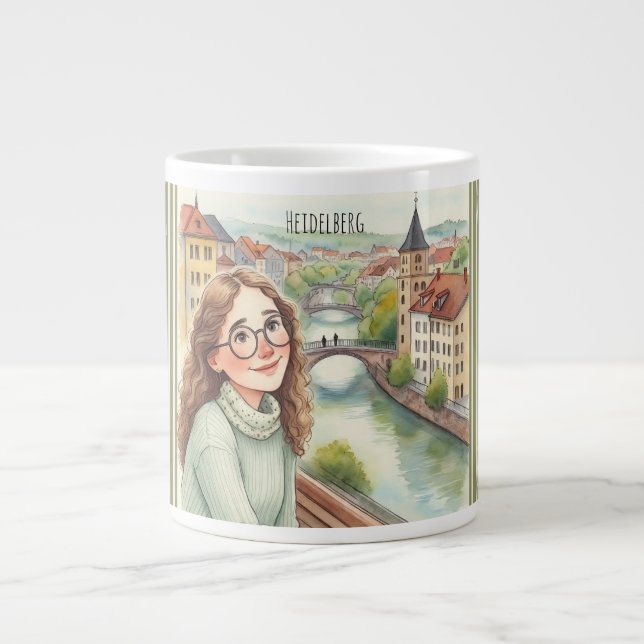 Caneca De Café Grande Heidelberg, Bonito alemã em Heidelberg (Frente)